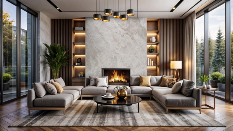 Elegant White and Gray Quartzite Countertops in Minneapolis, USA