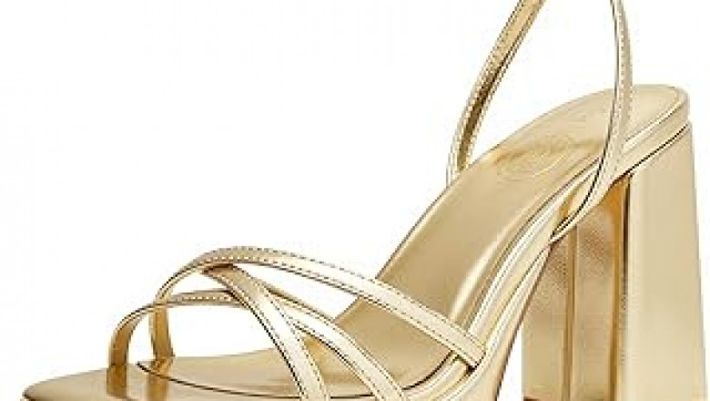Gold Heels Chunky: Elevate Your Style with Confidence