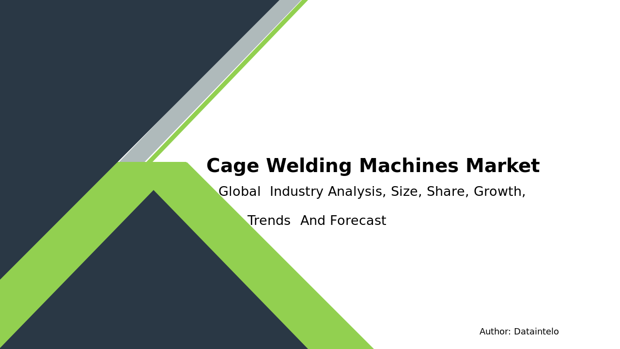 Cage Welding Machines Market Research Report 2032